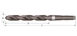 A350 - Foret à queue conique 118° Dormer HSS trempé à la vapeur, série longue DIN 341