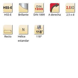A720 - dormer hss-e brillante 118°  micro broca corta din 1899