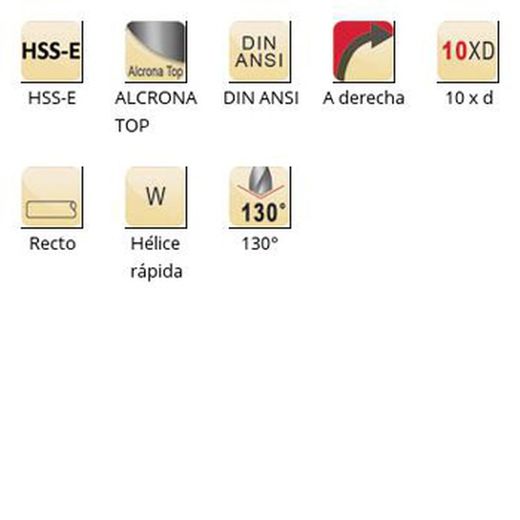 A941 - dormer hss-e alcrona top pfx 130°  broca pfx, serie larga larga din/ansi