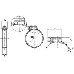 Abrazadera asfa-l inoxidable w4 serie ligera din 3017.