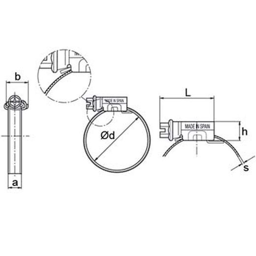 Abrazadera asfa-s w1 serie pesada din 3017