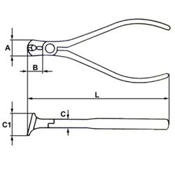 Pince coupante oblique frontale 30°