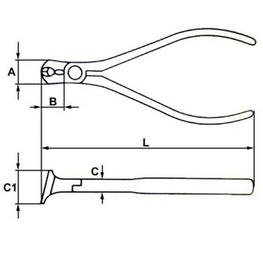 Pince coupante oblique frontale 30°