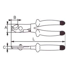 Alicate de seguridad corta cables eléctricos