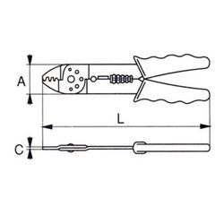 Pince pour cosses non isolées de type faston
