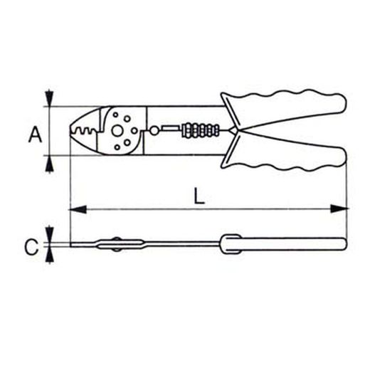 Pince pour cosses non isolées de type faston