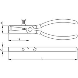 Pince à dénuder les fils avec poignées en PVC