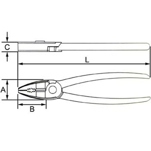 Pince universelle avec capuchon et poignées en PVC