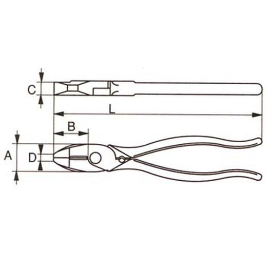 Pince universelle pour électricien