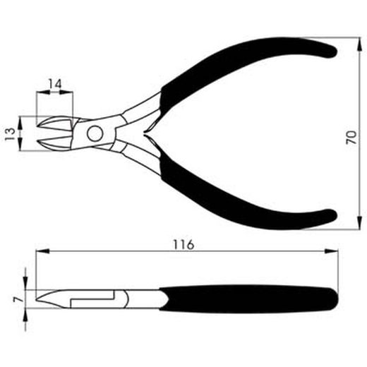 Pince coupante diagonale