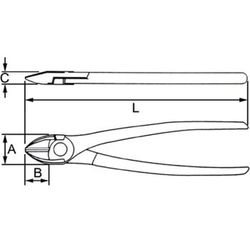 Pince coupante diagonale renforcée avec poignées en PVC