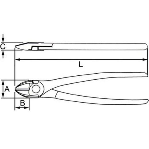 Pince coupante diagonale renforcée avec poignées en PVC