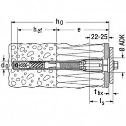 Ancrage à distance pour façades avec isolation thermique réf. Thermax 8/10