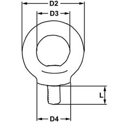 Anneau de levage mâle zingué