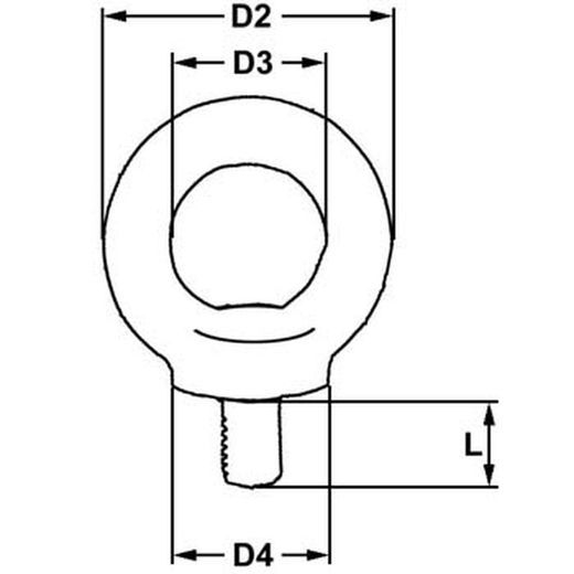Anneau de levage mâle zingué