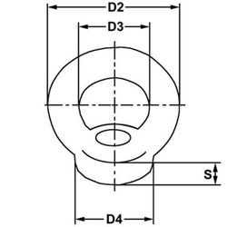 Anneau de levage femelle en acier inoxydable