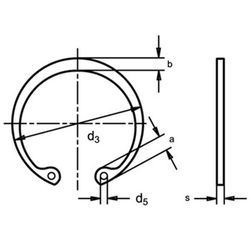 Anillo de seguridad para agujeros din-472 i inoxidable aisi 420