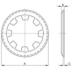 Arandela "srm" de sujeción rápida circular para ejes.