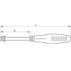 Tournevis avec carré 1/4"