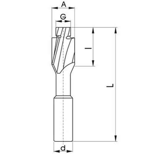 Fraise conique HSS à queue cylindrique