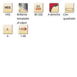 B301 - dormer hss brillante/templado al vapor con quadrado  escariador de mano para pasadores cónicos a bs 328