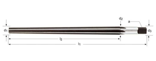 B903 - Dormer blanke/dampfgehärtete HSS-Vierkant-Handreibahle für Kegelstifte nach DIN 9
