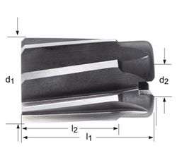 B955 - Alésoir creux Dormer HSS-E trempé brillant/à la vapeur B DIN 219