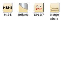 B956 - Porte-alésoir à queue conique Dormer HSS-E brillant pour alésoirs creux DIN 217