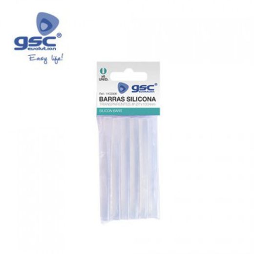 Barra de silicone (para pistola ref. 1403305) ø7mm (6 unidades) ref. 1403306