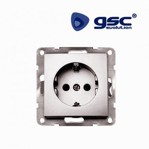 Base enchufe sucko empotrable iota (plateado) ref. 103500011
