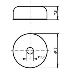 Base magnétique plate avec trou traversant