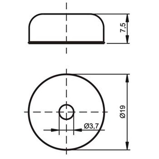 Base magnétique plate avec trou traversant