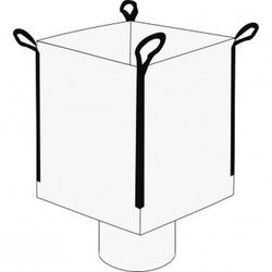 Big bag estándar con válvula de descarga y boca abierta