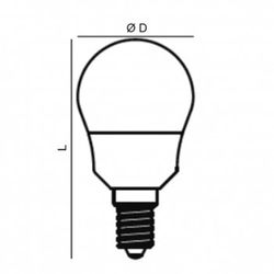 Bombilla led e14 5w 380-420lm mod. Dopo esférica