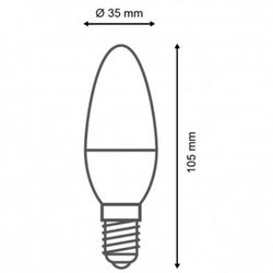 Ampoule LED e14 5w 400-450lm mod. Pôle