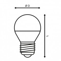 Bombilla led e27 5w 380-420lm mod. Dopo esférica