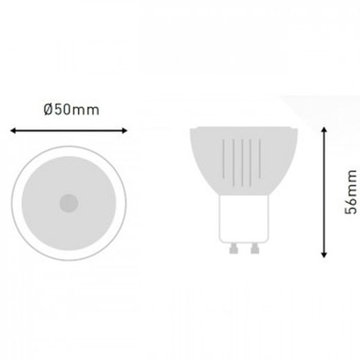 Bombilla led gu10 7w 600-690lm mod. Luna