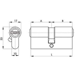 Bombillo doble embrague con llave de puntos lince mod. 4100d, 4120d y 4130d (15 mm)