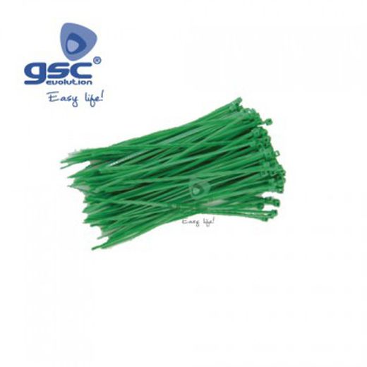 Abraçadeiras 100% nylon (verde) (saco com 25 unidades)