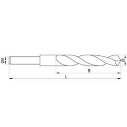 Foret HSS à queue cylindrique réduite, série courte et coupe à droite DIN 338 N