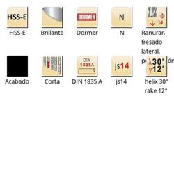 C167 - dormer hss-e brillante din 1835 a shank fresas de acabado n dormer dormer