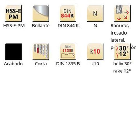 C247 - dormer hss-e-pm brillante din 1835 b shank fresas de acabado n din 844 k din 844 k