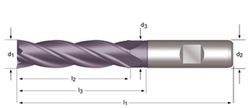C295 - dormer hss-e-pm ticn din 1835 b shank fresas de acabado n din 844 l din 844 l