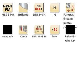 C299 - Fraises de finition Dormer HSS-E-PM brillantes DIN 1835 B à queue N DIN 844 K DIN 844 K