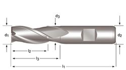 C305 - Fraises Dormer HSS-E-PM brillantes DIN 1835 B à queue N DIN 844 K DIN 844 K