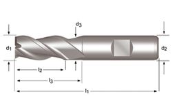 C336 - Fraises de finition Dormer HSS-E-PM brillantes DIN 1835 B à queue W DIN 844 K DIN 844 K