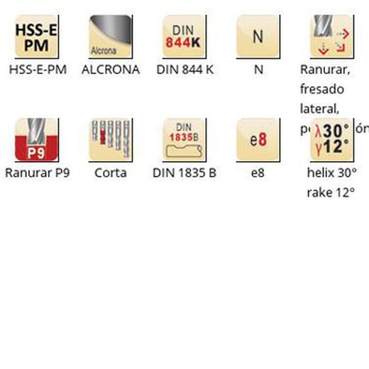 C352 - dormer hss-e-pm alcrona din 1835 b shank fresas de ranurar n din 844 k din 844 k