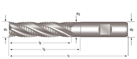C403 - Dormer HSS-E Blank DIN 1835 B Schaft-Schruppfräser NF DIN 844 L DIN 844 L