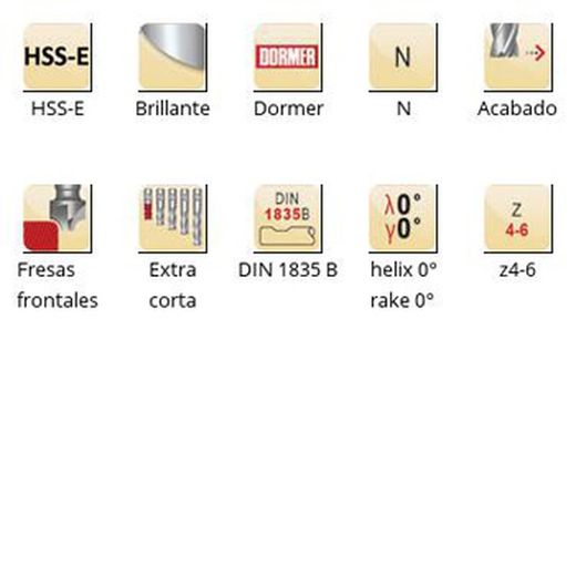 C700 - dormer hss-e brillante din 1835 b shank fresas frontales de perfil cóncavo n dormer dormer