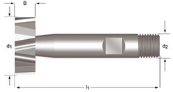 C822 - Fraises à rainurer Dormer HSS-E brillantes DIN 1835 B D à queue Woodruff DIN 850 DIN 850